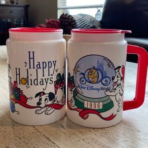 25th Anniversary Disney World 12oz Mugs 101 Dalmatians-VINTAGE - set of 2